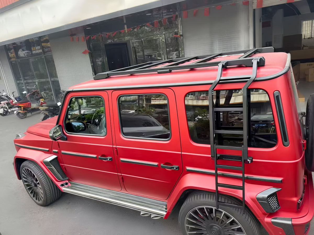 Mercedes G class roof rack platform for W463 W465 with rear ladder