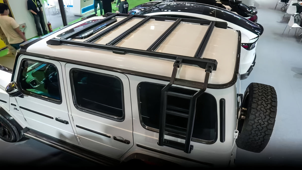 Mercedes G class roof rack platform for W463 W465 with rear ladder