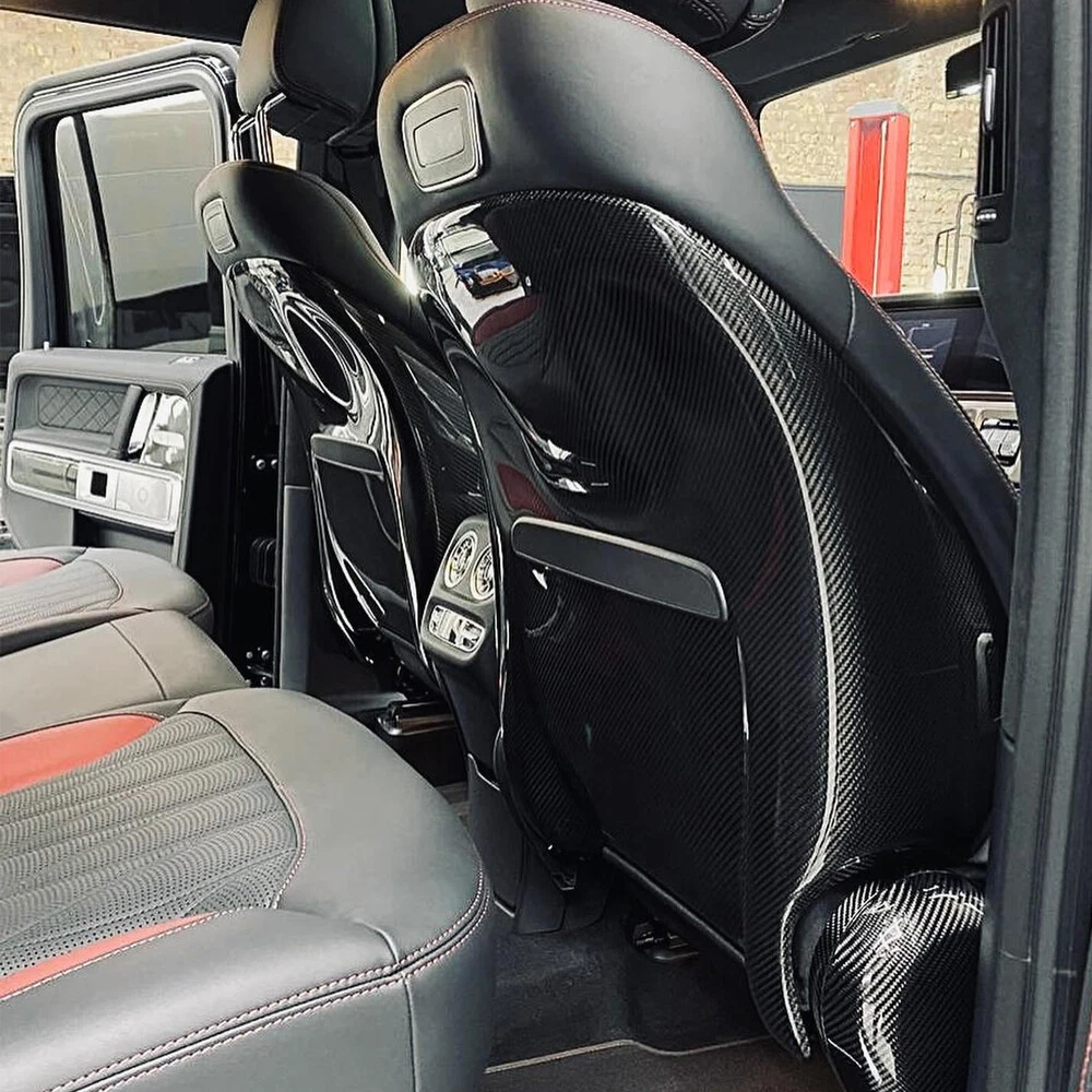 Dry Carbon Seat Back Cover Trim For Mercedes Benz G Class W463 W464 G500 G63 19+