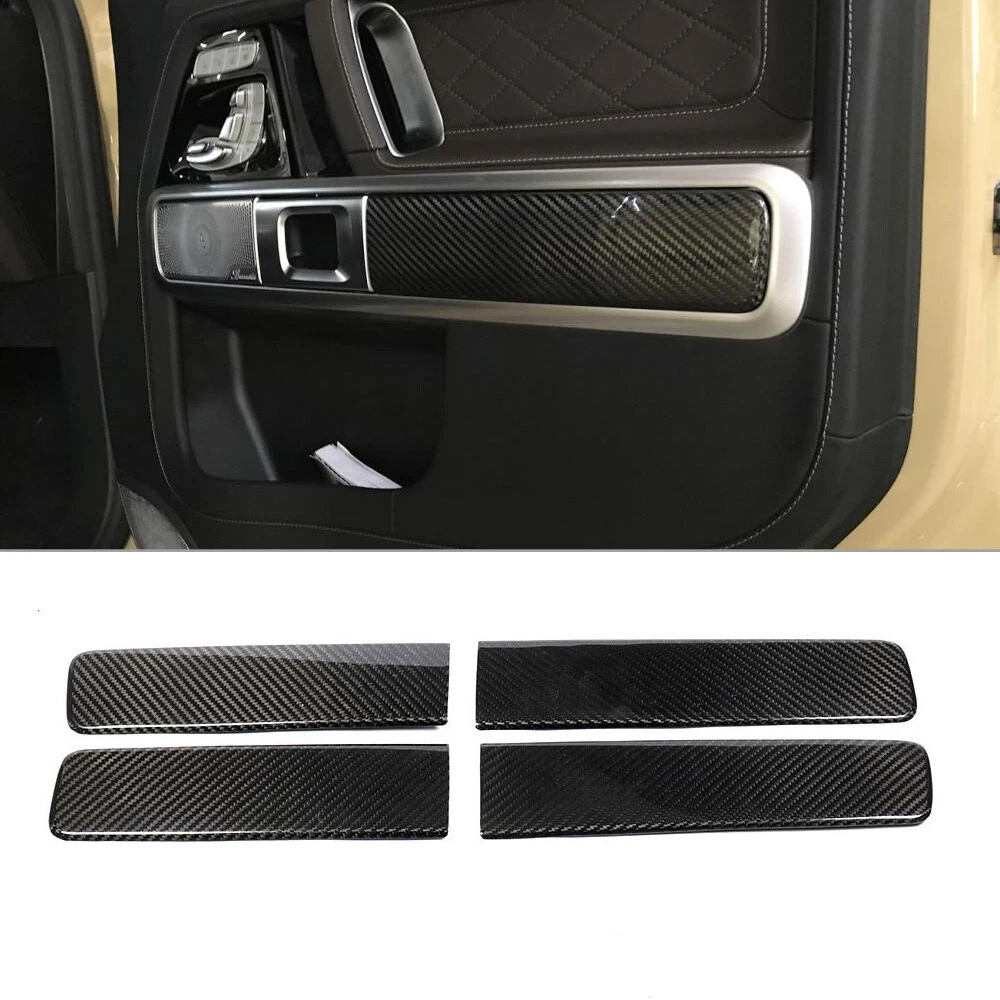 For Mercedes-Benz G-Class W463 G63 Carbon Interior Door Armrest Trim Covers