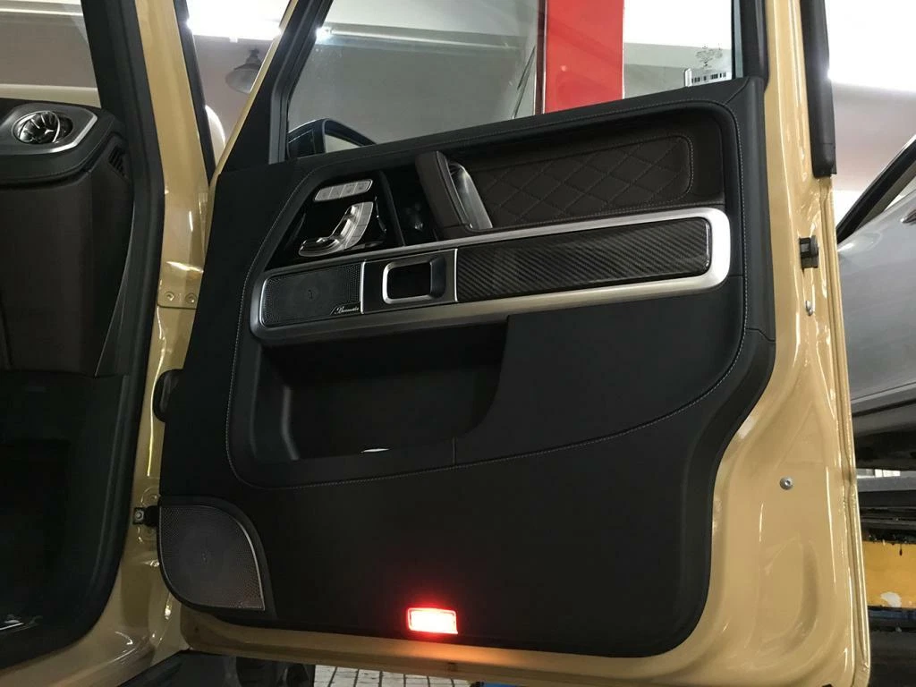 For Mercedes-Benz G-Class W463 G63 Carbon Interior Door Armrest Trim Covers