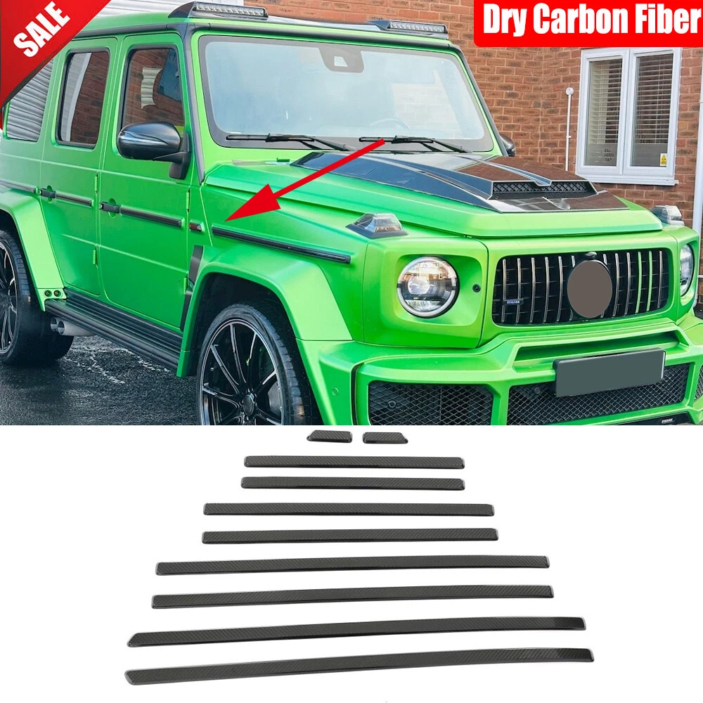 For Benz G-Class W464 W463A G63 2019-23 Dry Carbon Side Door Molding Cover Trims