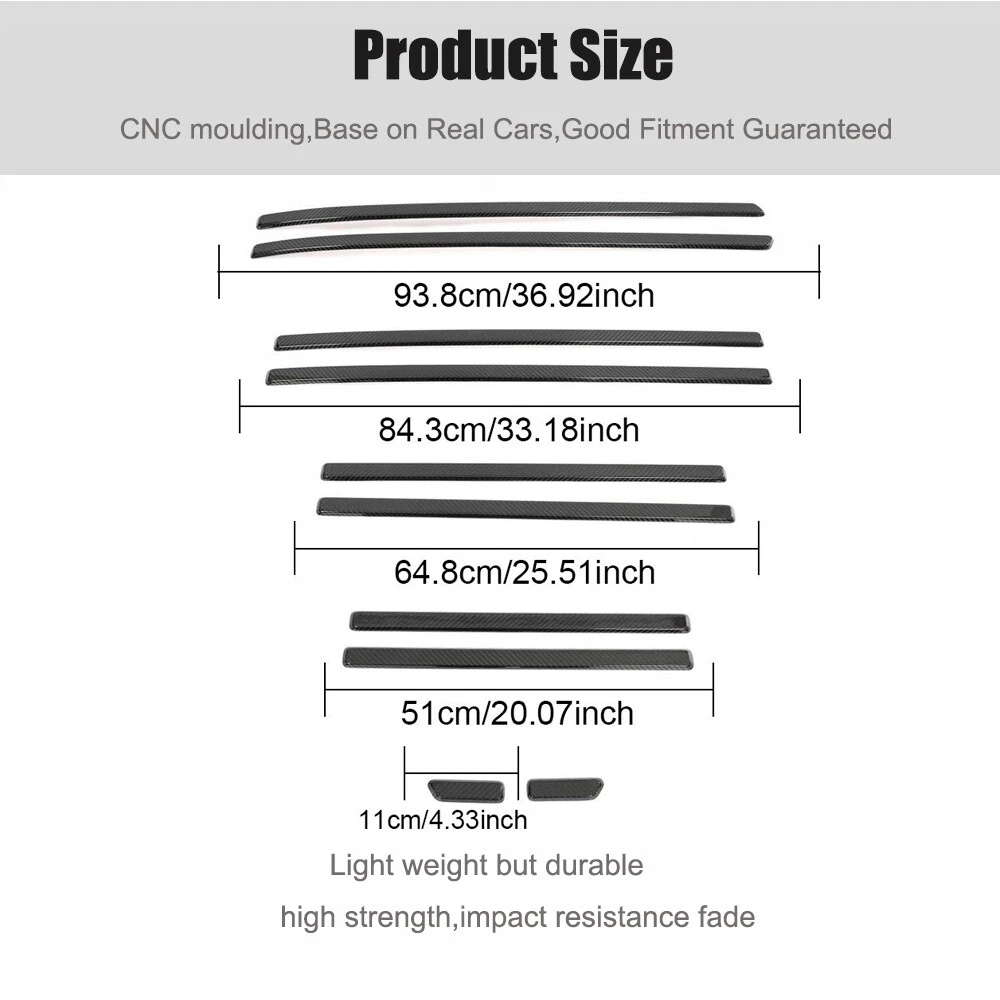 For Benz G-Class W464 W463A G63 2019-23 Dry Carbon Side Door Molding Cover Trims