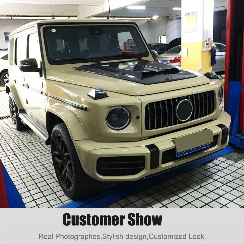 For Mercedes G-Class W463 W464 G63 G500 19+ Real Carbon Engine Hood Bonnet Cover