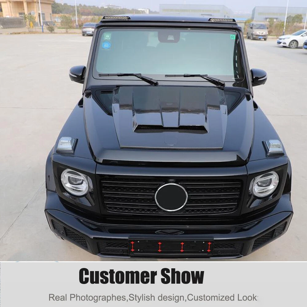 For Mercedes G-Class W463 W464 G63 G500 19+ Real Carbon Engine Hood Bonnet Cover