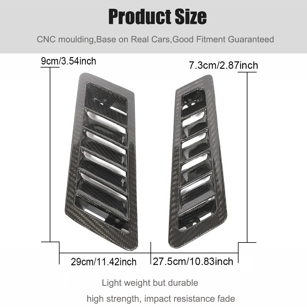 Real Carbon Side Air Vent Fender Trims For Mercedes G-Class W463 G55 G63 G65