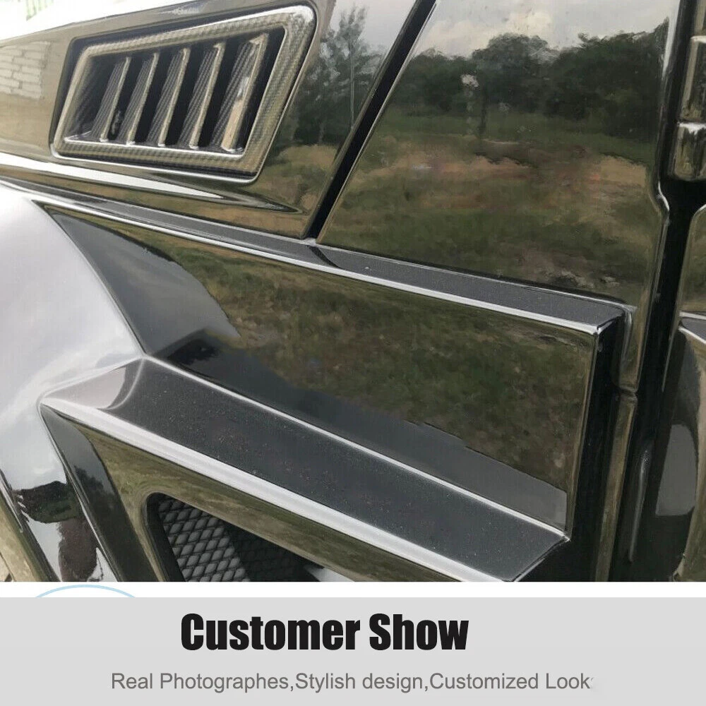 Real Carbon Side Air Vent Fender Trims For Mercedes G-Class W463 G55 G63 G65