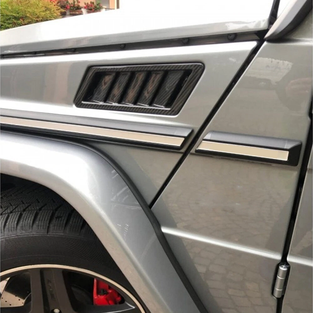 Real Carbon Side Air Vent Fender Trims For Mercedes G-Class W463 G55 G63 G65