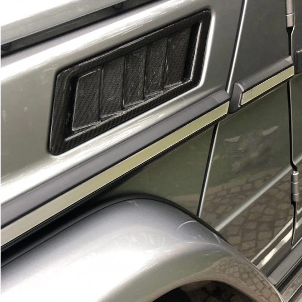 Real Carbon Side Air Vent Fender Trims For Mercedes G-Class W463 G55 G63 G65