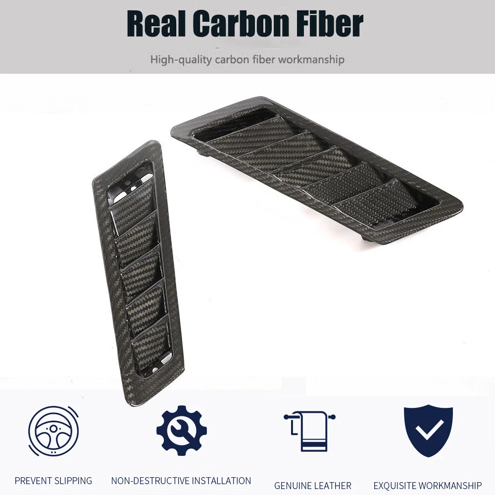 Real Carbon Side Air Vent Fender Trims For Mercedes G-Class W463 G55 G63 G65