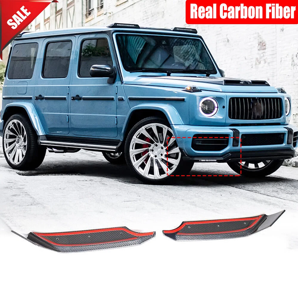 For Mercedes G Class W463 W464 G63 2019-2025 Real Carbon Front Bumper Splitters