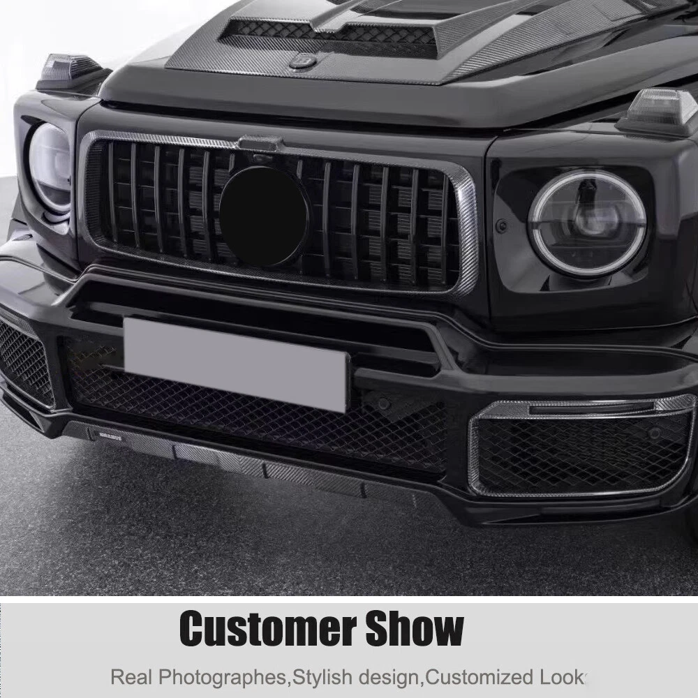For Mercedes G-Class W463A W464 G500 G63 19-25 Dry Carbon Front Grill Frame Trim