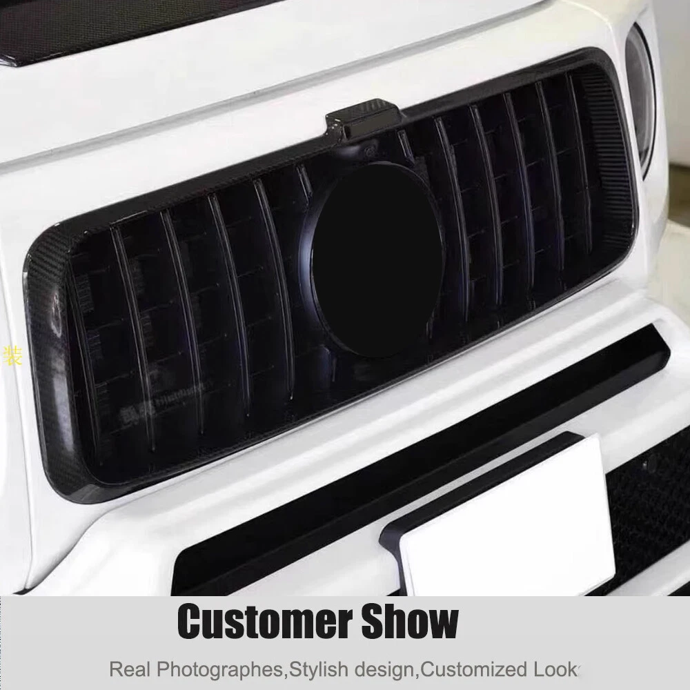 For Mercedes G-Class W463A W464 G500 G63 19-25 Dry Carbon Front Grill Frame Trim