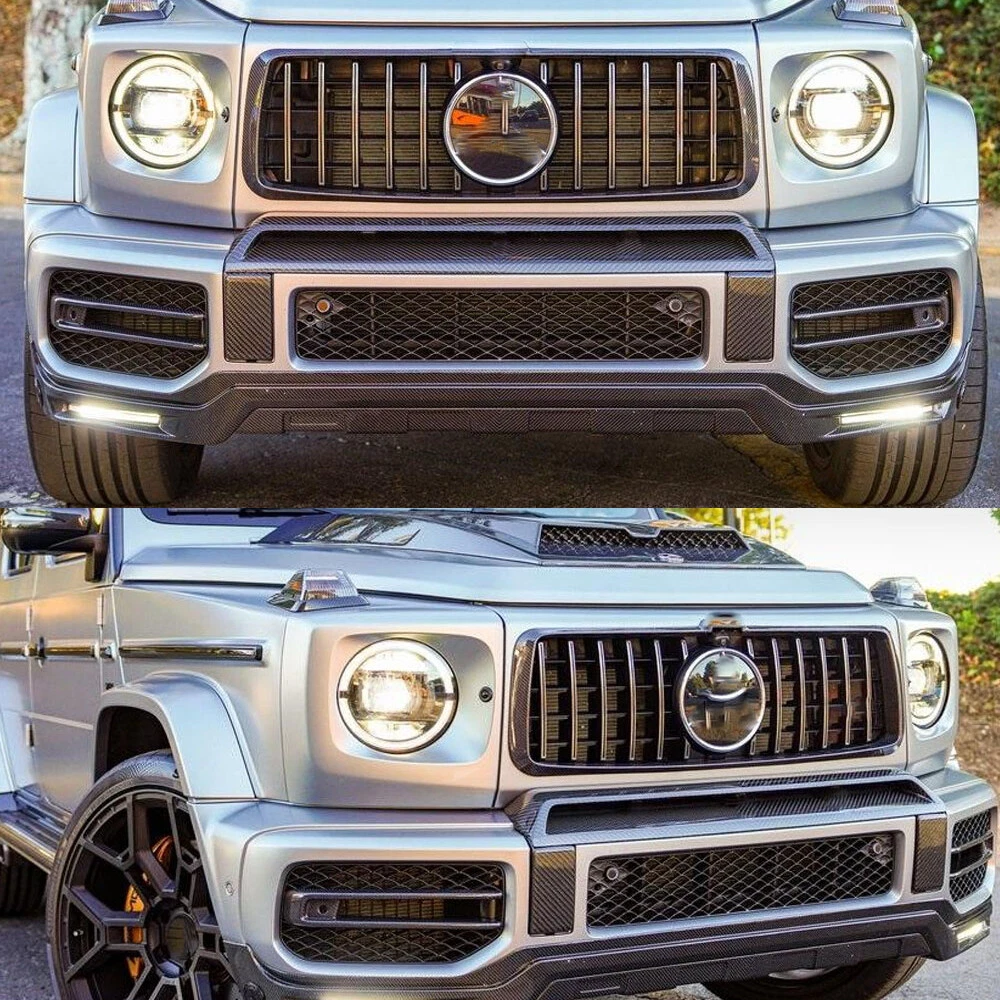 For Benz G-Class W463 W464 G63 2019-2025 Real Carbon Front Bumper Air Vent Scoop