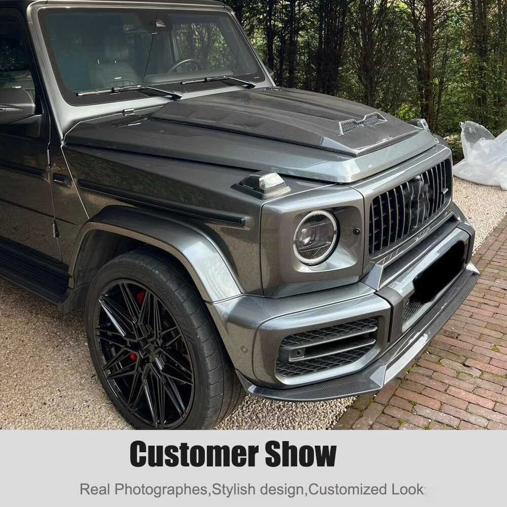 For Mercedes G-Class W463 W464 G63 2018-25 Real Carbon Front Bumper Lip Splitter