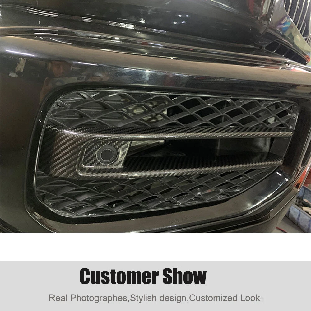 Carbon Front Air Vent Trim Covers For Mercedes G-Class W463 W464 G63 2019-25