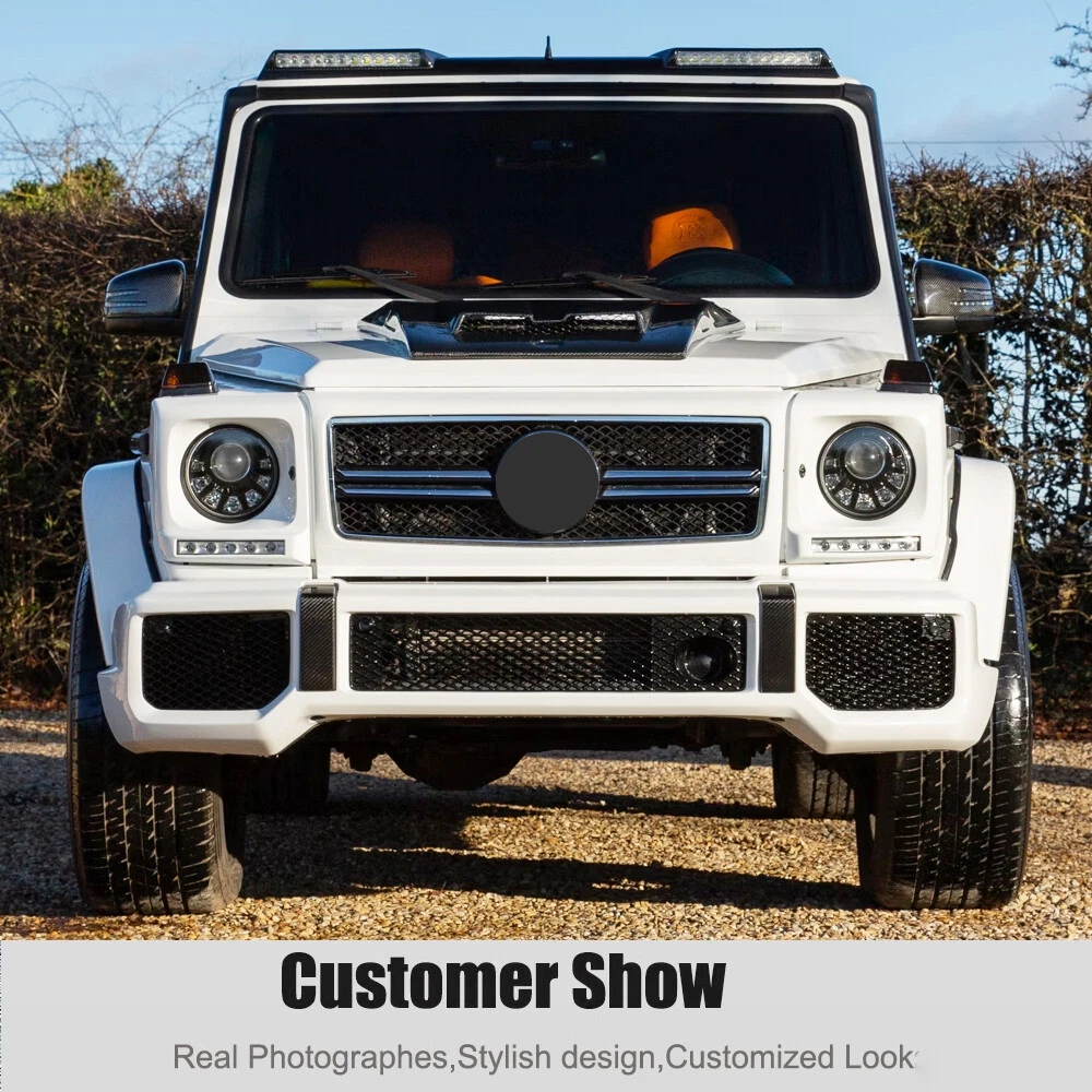 Real Carbon LED Front Roof Spoiler Wing For Mercedes W463 G550 G55 G63 2014-2018