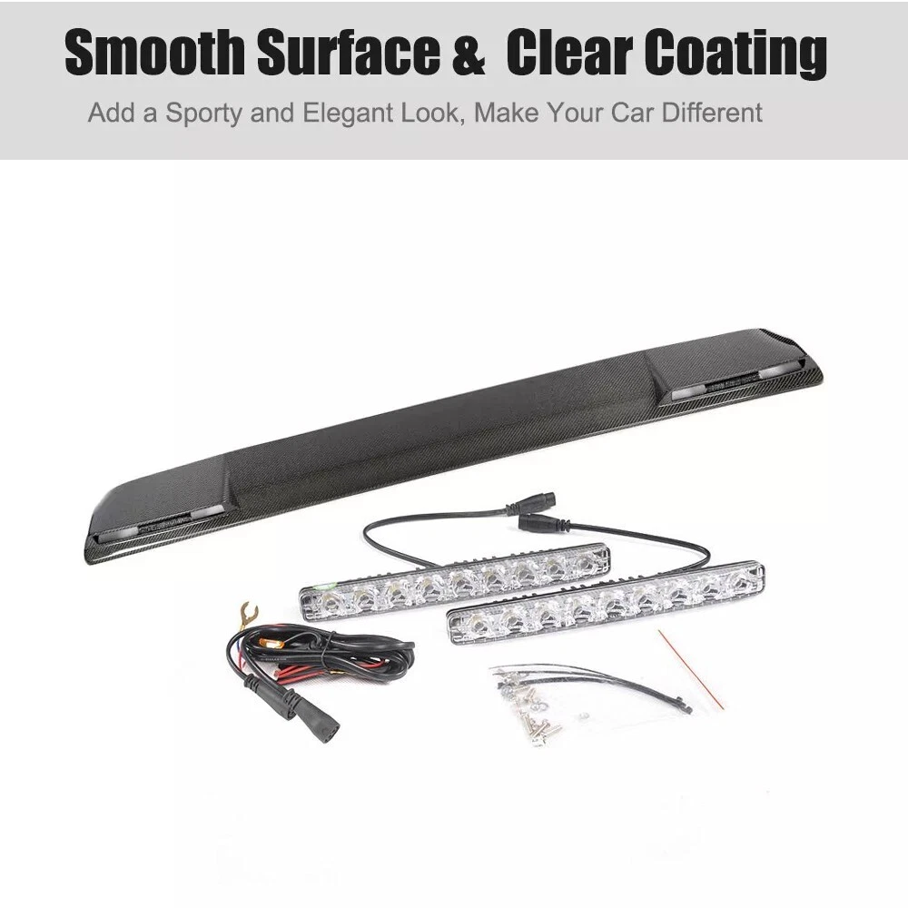 Real Carbon LED Front Roof Spoiler Wing For Mercedes W463 G550 G55 G63 2014-2018