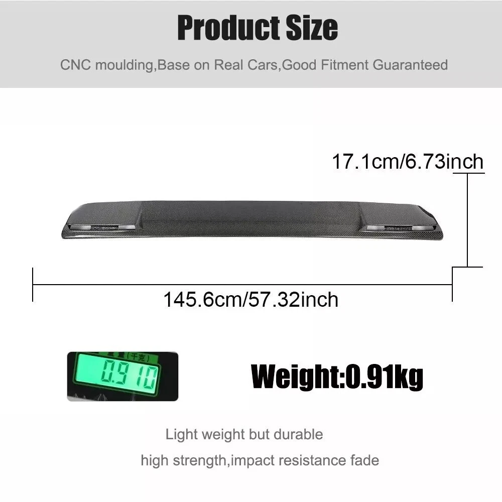 Real Carbon LED Front Roof Spoiler Wing For Mercedes W463 G550 G55 G63 2014-2018