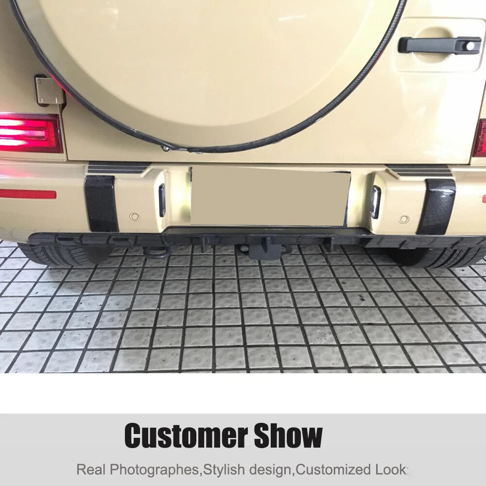 For Mercedes-Benz G Class W463 W464 G63 Real Carbon Rear Bumper Diffuser Lip
