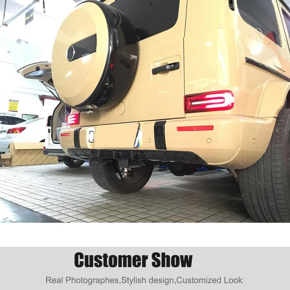 For Mercedes-Benz G Class W463 W464 G63 Real Carbon Rear Bumper Diffuser Lip
