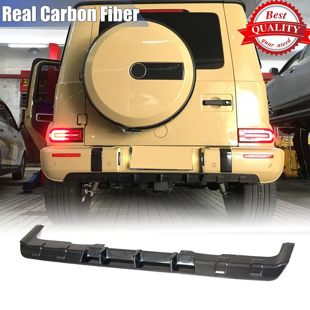 For Mercedes-Benz G Class W463 W464 G63 Real Carbon Rear Bumper Diffuser Lip