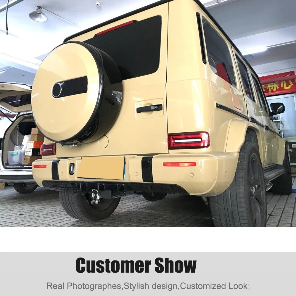For Mercedes-Benz G Class W463 W464 G63 Real Carbon Rear Bumper Diffuser Lip