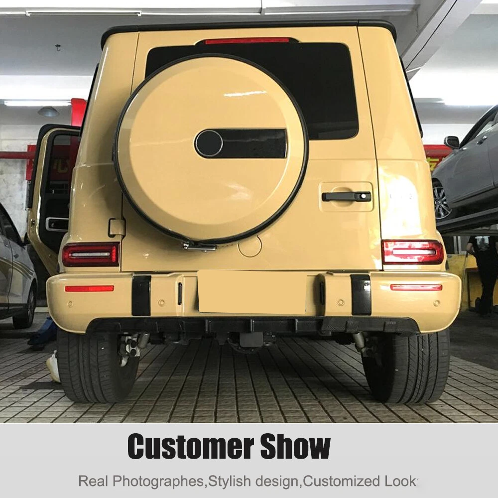 For Mercedes-Benz G Class W463 W464 G63 Real Carbon Rear Bumper Diffuser Lip