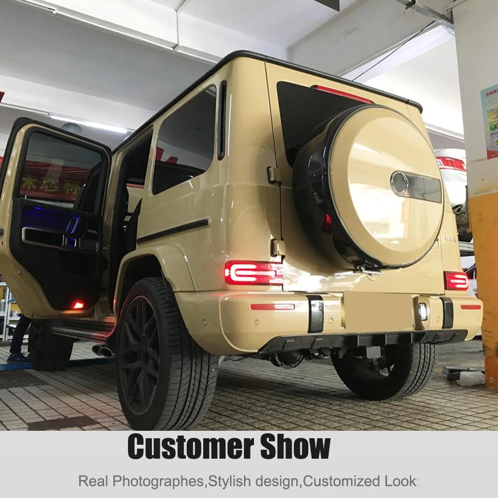 For Mercedes-Benz G Class W463 W464 G63 Real Carbon Rear Bumper Diffuser Lip
