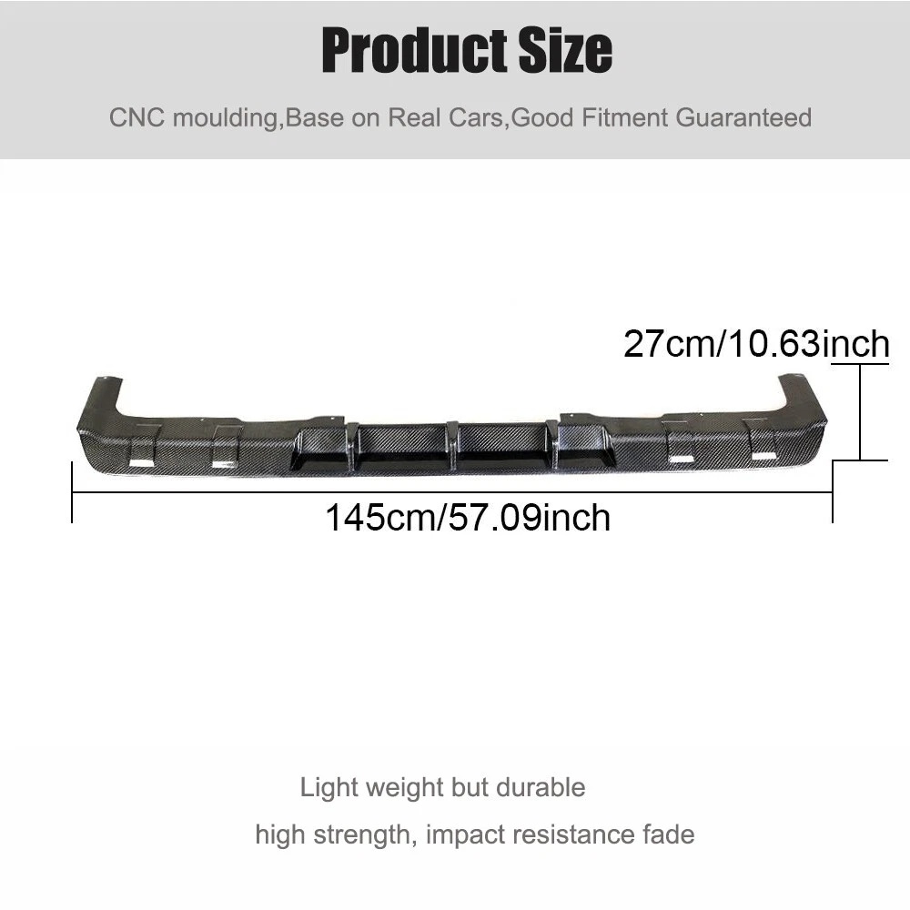 For Mercedes-Benz G Class W463 W464 G63 Real Carbon Rear Bumper Diffuser Lip