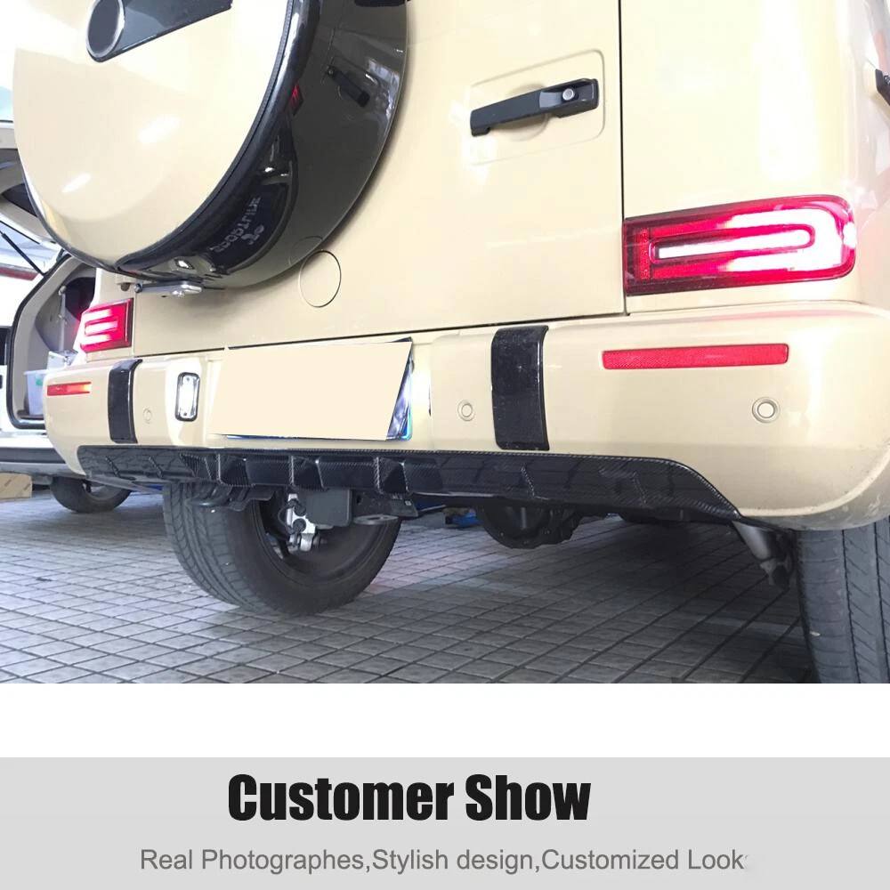 For Mercedes-Benz G Class W463 W464 G63 Real Carbon Rear Bumper Diffuser Lip