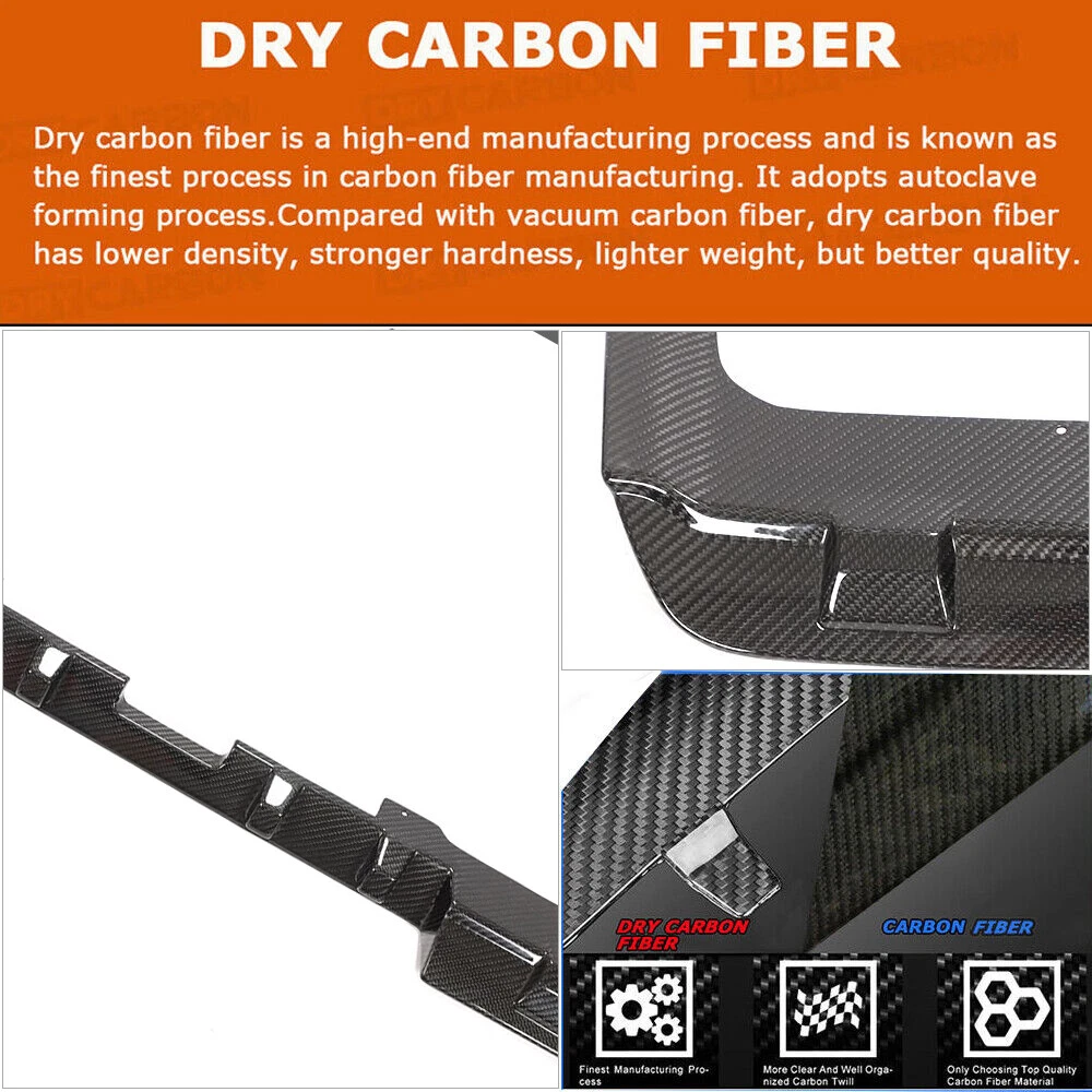 For Mercedes Benz W464 W463a G63 Dry Carbon Fiber Rear Bumper Diffuser Lip