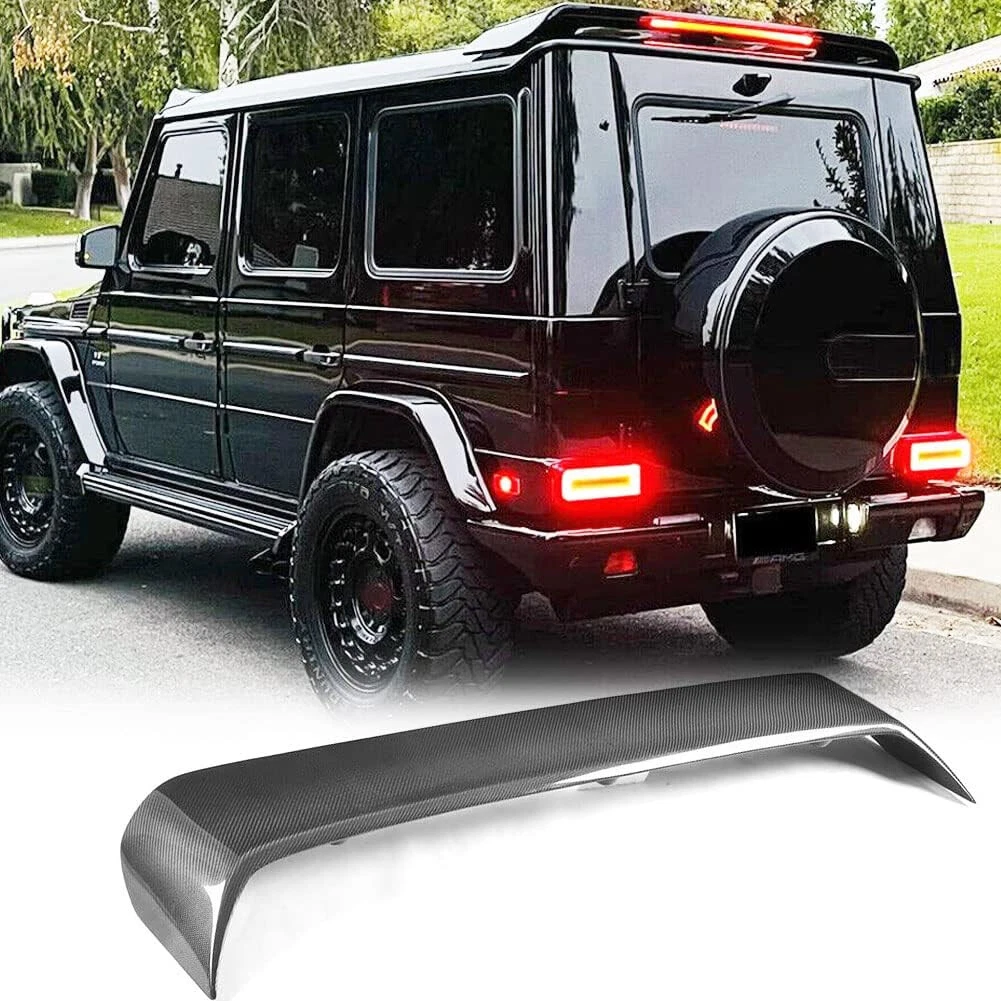 Real Carbon Rear Roof Spoiler Wing LED For Mercedes G Class W463 G550 G63 13-17