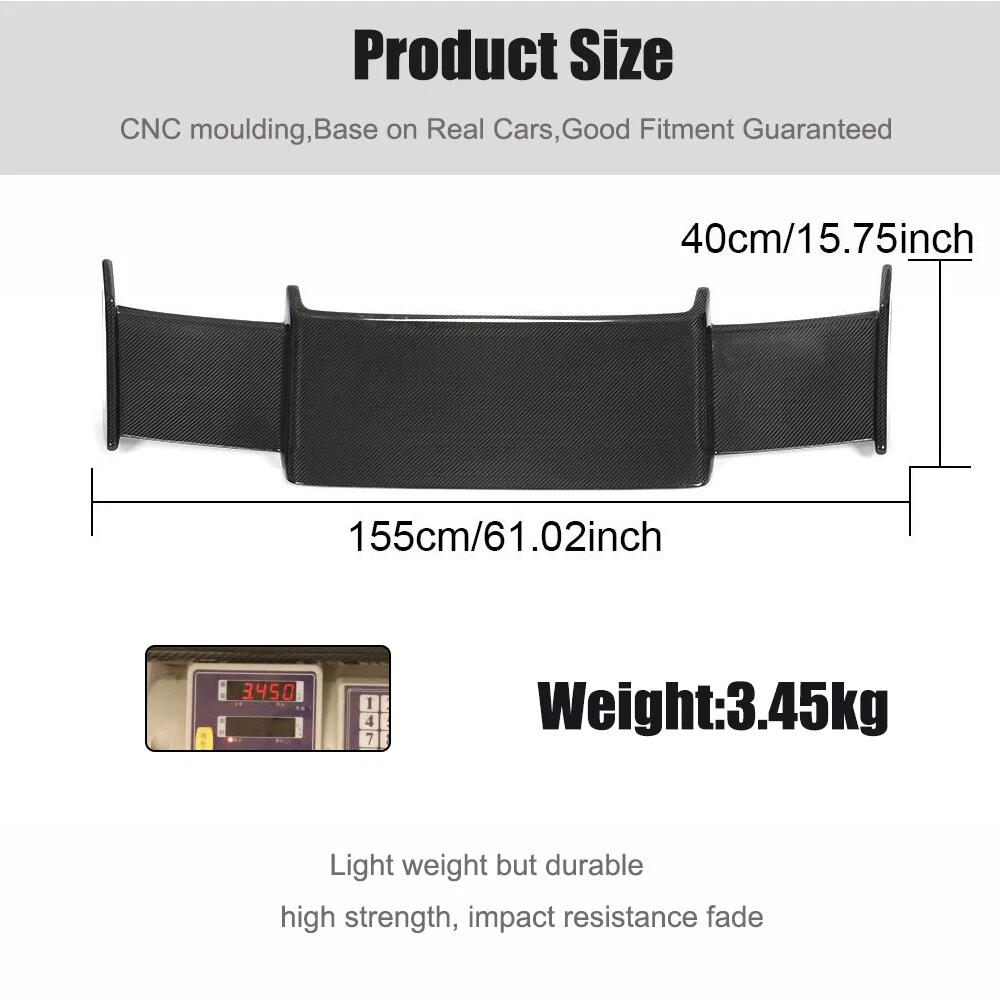 For Mercedes Benz W464 G550 G63 2019-2025 Real Carbon Rear Roof Spoiler Wing Lip