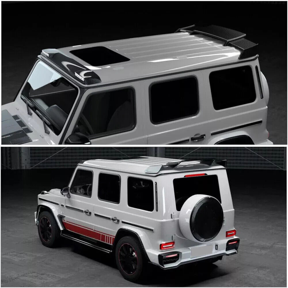 For Mercedes Benz W464 G550 G63 2019-2025 Real Carbon Rear Roof Spoiler Wing Lip