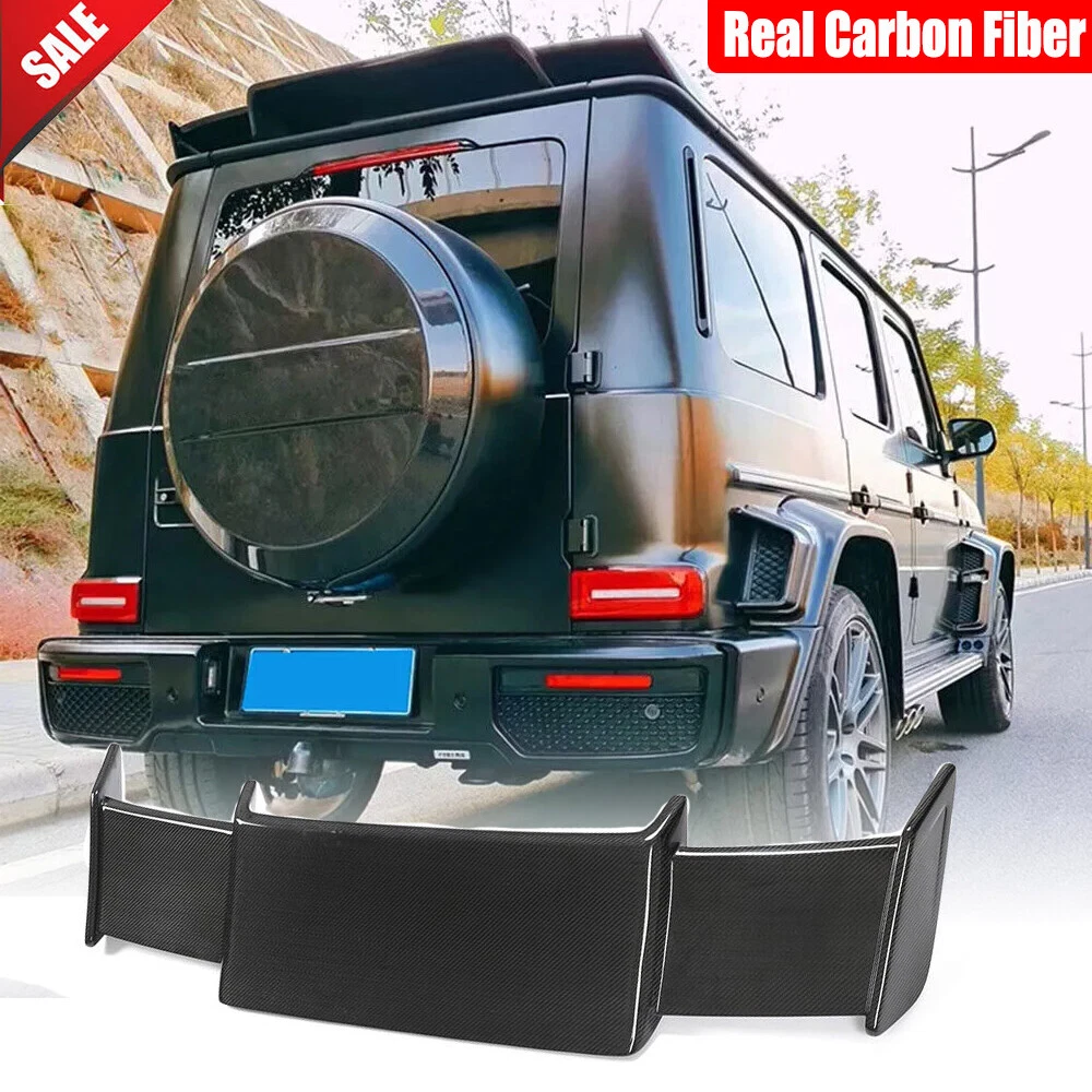 For Mercedes Benz W464 G550 G63 2019-2025 Real Carbon Rear Roof Spoiler Wing Lip