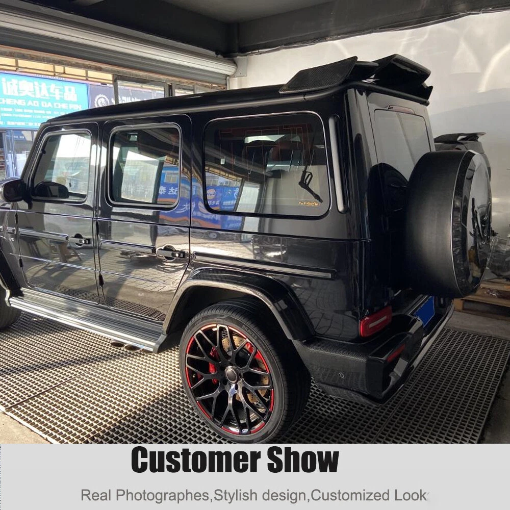 For Mercedes Benz W464 G550 G63 2019-2025 Real Carbon Rear Roof Spoiler Wing Lip