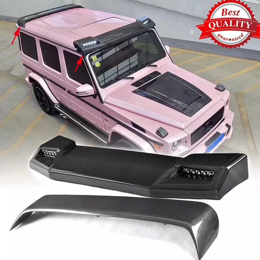 Real Carbon Front & Rear Roof Spoiler Wing For Benz W463 G550 G63 G65 13-18
