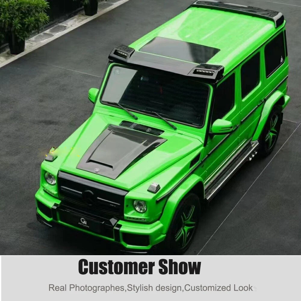 Real Carbon Front & Rear Roof Spoiler Wing For Benz W463 G550 G63 G65 13-18