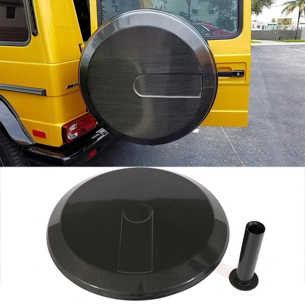 For Mercedes G-Class W463 G500 G63 G65 Carbon Fiber Spare Wheel Tire Covers