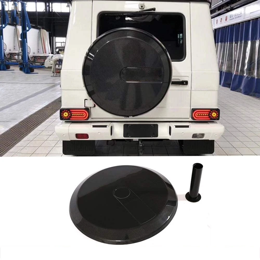 For Mercedes G-Class W463 G500 G63 G65 Carbon Fiber Spare Wheel Tire Covers