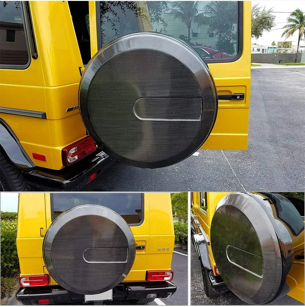 For Mercedes G-Class W463 G500 G63 G65 Carbon Fiber Spare Wheel Tire Covers