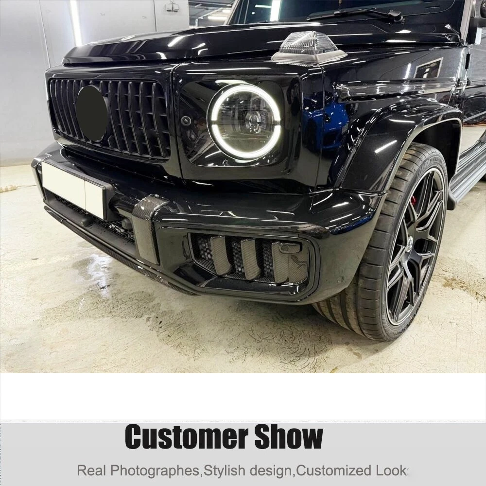 For Mercedes-Benz W464 G63 19UP Dry Carbon Front Bumper Vent Side Grille Replace