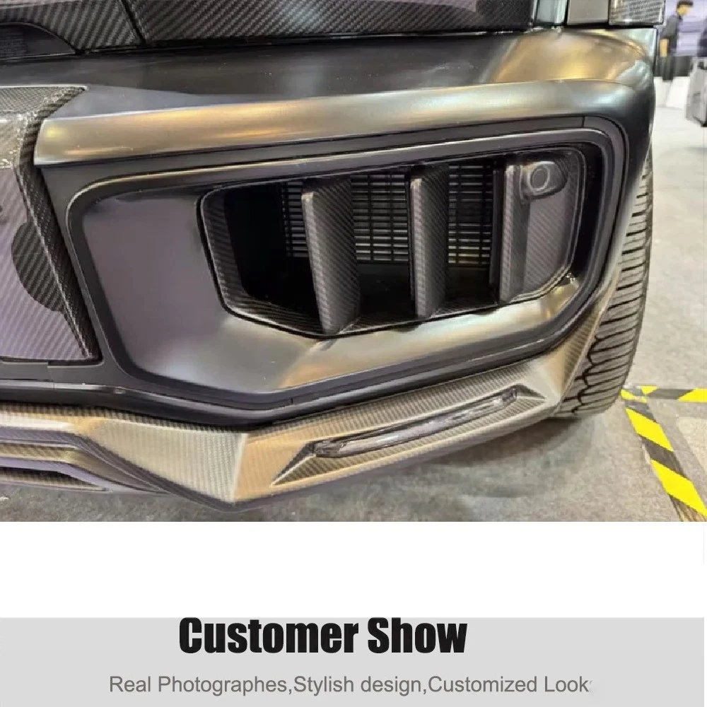 For Mercedes-Benz W464 G63 19UP Dry Carbon Front Bumper Vent Side Grille Replace