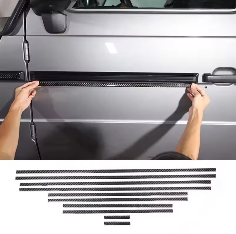 For Mercedes Benz G Class W463 G63 Side Molding Trim for G350 G400 G500 G55 G63 G65 Black Side Molding Trim Kit with B Logo